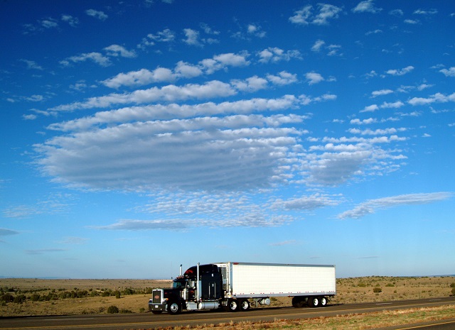 Trucks Block I-29 Port of Entry