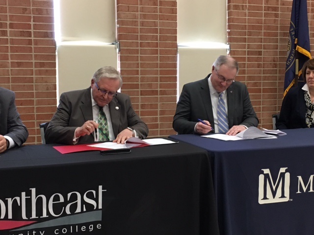 Mt Marty College, Northeast Community College Sign Student Transfer Agreement