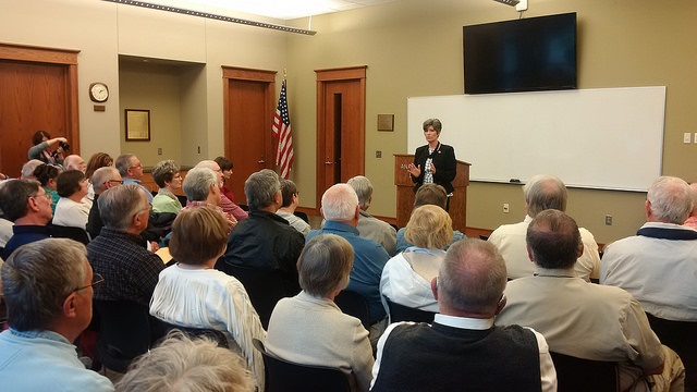 Iowa Senator Joni Ernst Holds Loud Town Hall on ACA Repeal