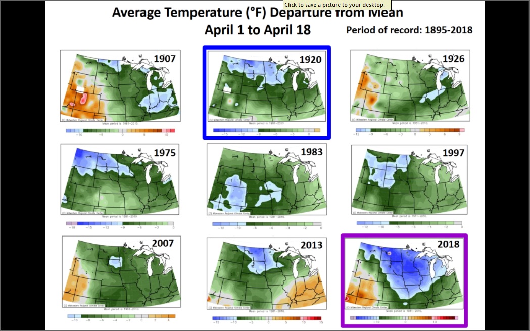 No Suprise…April Cold & Snowy