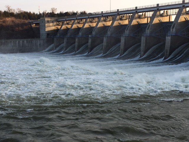 Gavins Point Spillway Gates Open