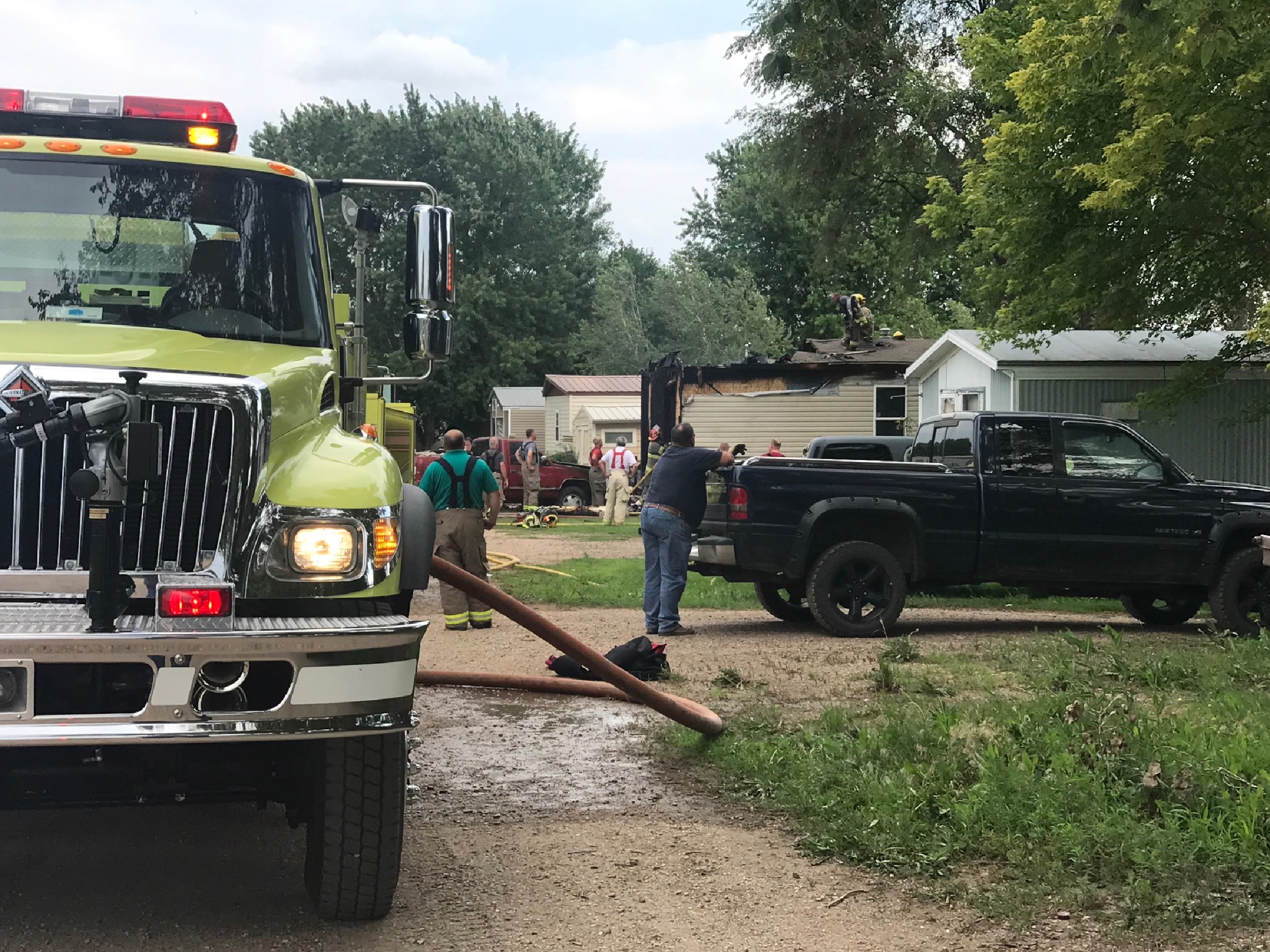 Fire Destroys Mobile Home, Two Left Homeless