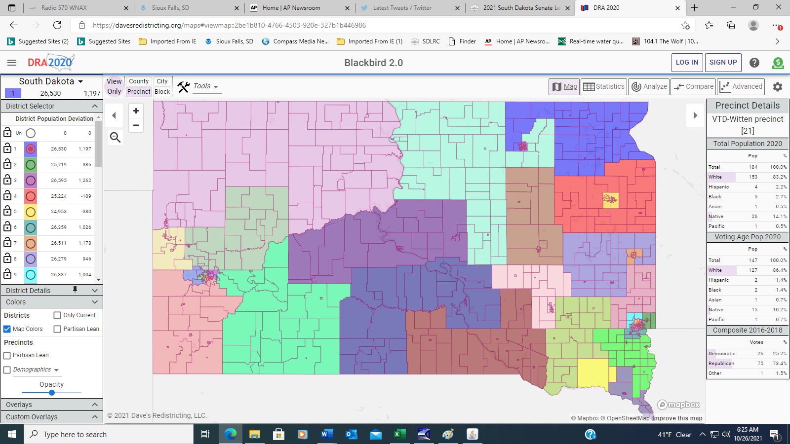 SD Senate Committee Approves Redistricting Map