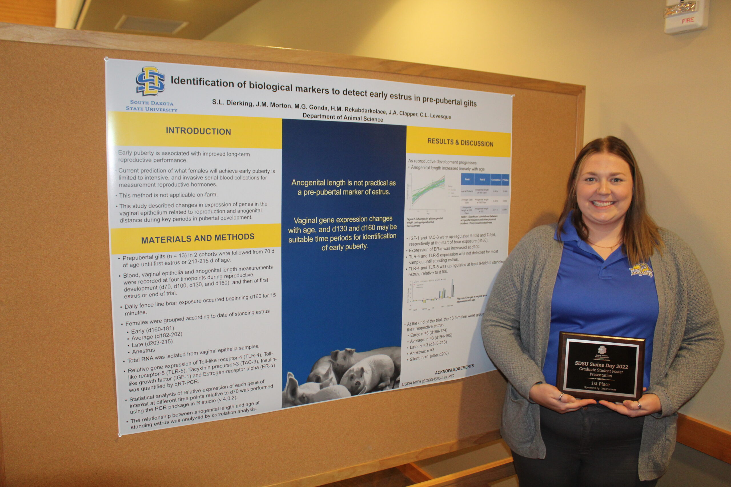 SDSU Animal Science Student Wins Poster Contest with Research Project