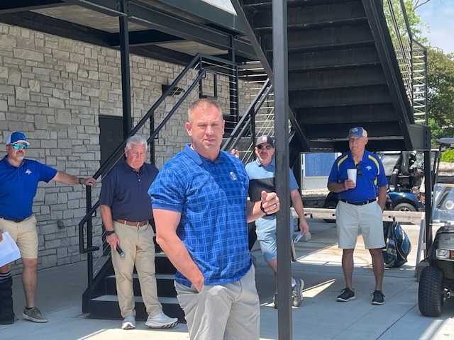 SDSU Head Football Coach Dan Jackson at Yankton Jackrabbit Alumni Golf Outing
