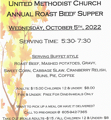 Plankinton UMC Annual Roast Beef Supper