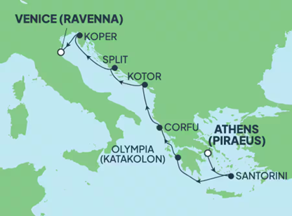 Mediterranean Cruise to Greece / Venice June 3-14, 2027